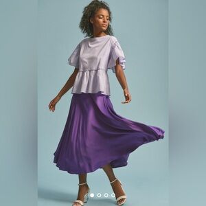 Anthropologie Lavender Boho Cotton Top, Size XS